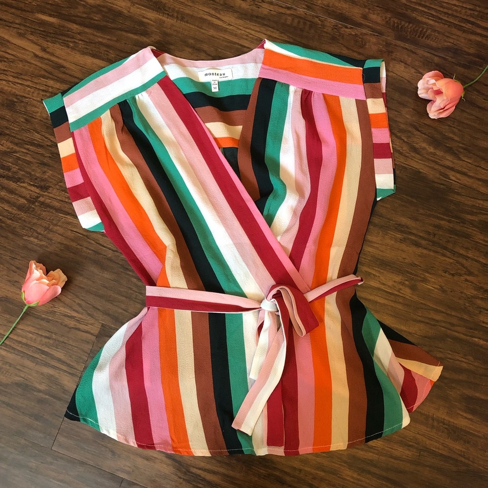 Stripe Wrap Top